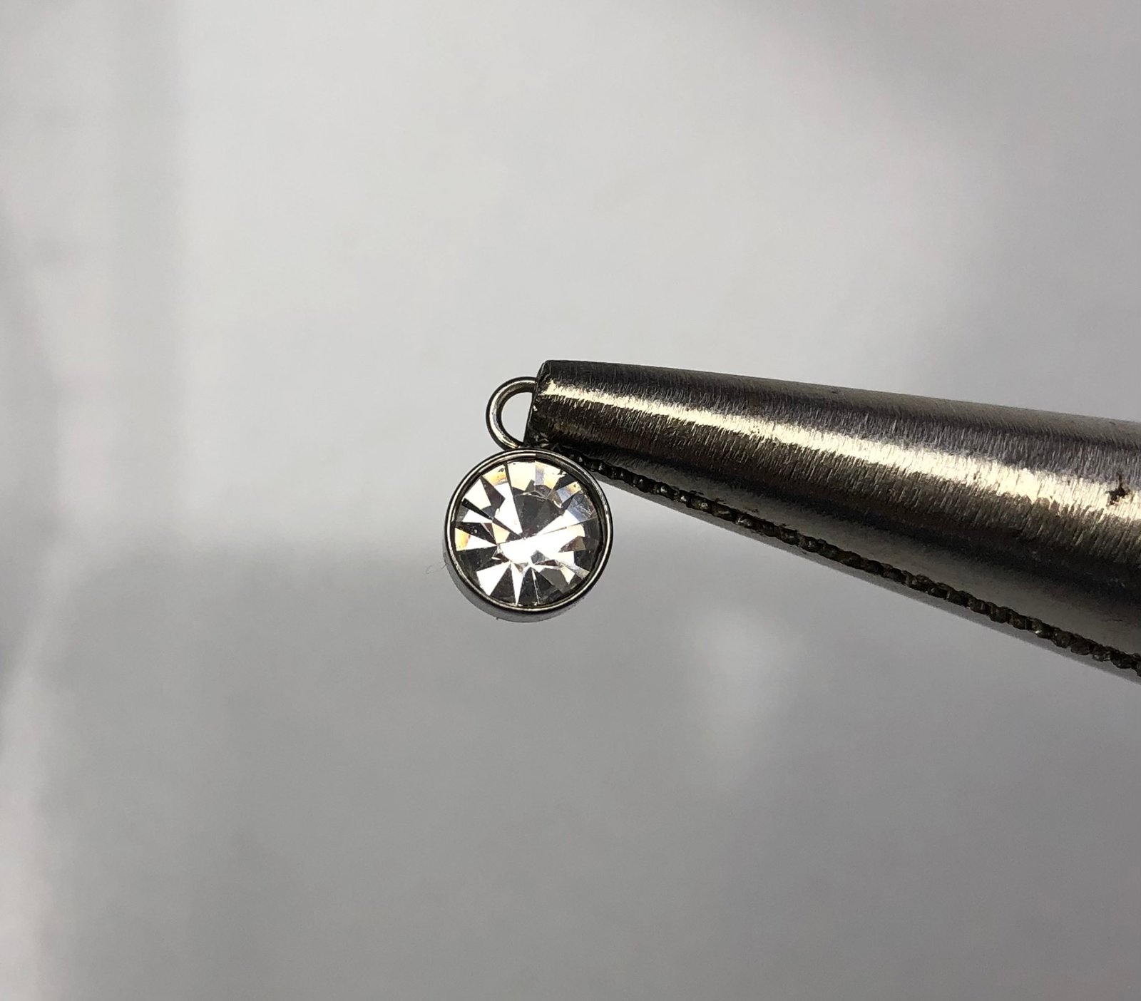 Çelik silver tektaş charm