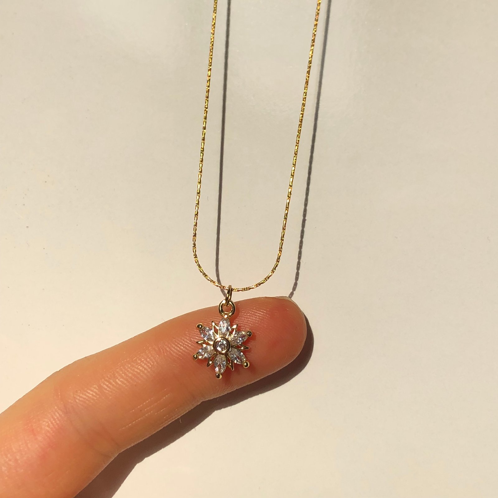 Aster çiçeği Çelik kolye